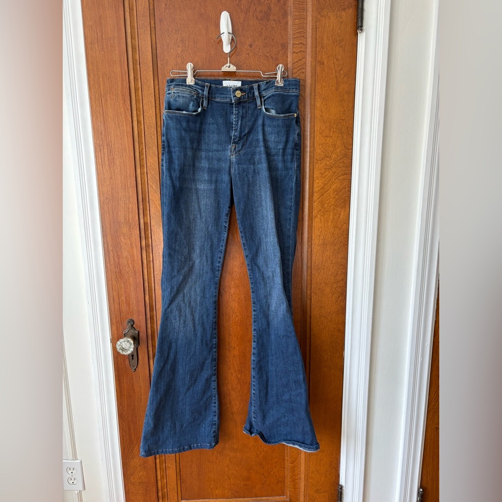 Frame Denim Dark Blue Flare Jeans
